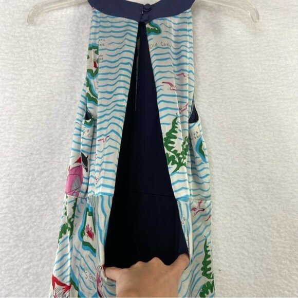 Anthropologie Eva Franco Cartographer Dress Asymmetrical Sleeveless Sz 2 - Picture 15 of 16